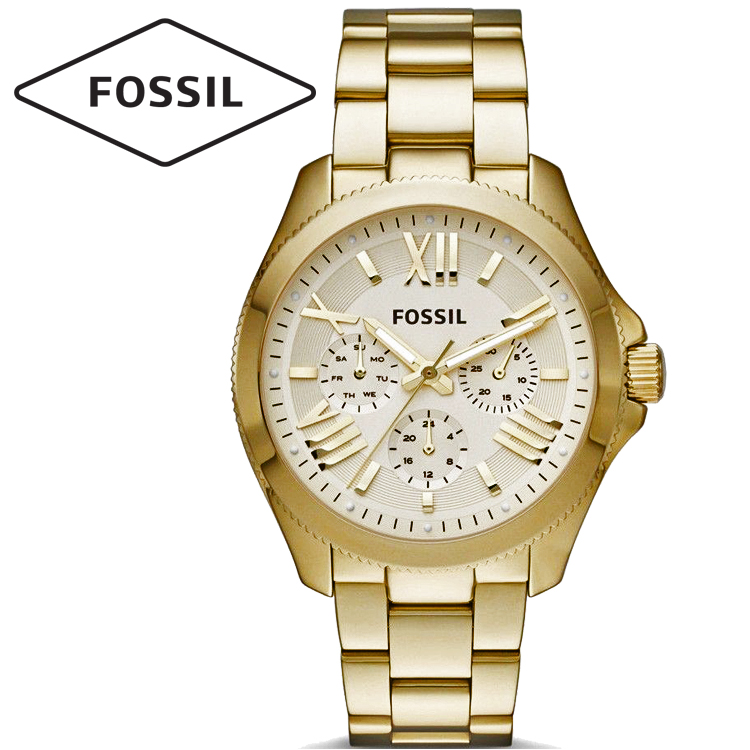 Fossil Cecile Multi-Function Champagne Dial Stainless Steel Ladies Watch